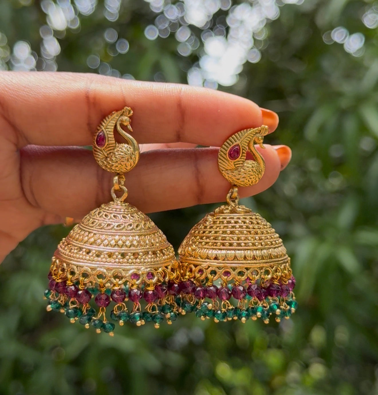 Peacock Jhumka