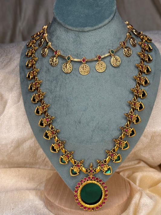 Palakka Kashi Layer Neckset Onam - TE508