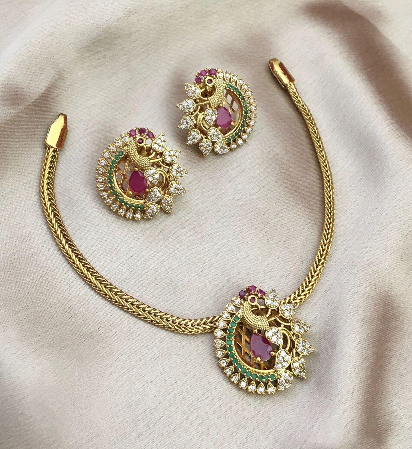 Premium Nakshi Designery Necklace Set-TE1587