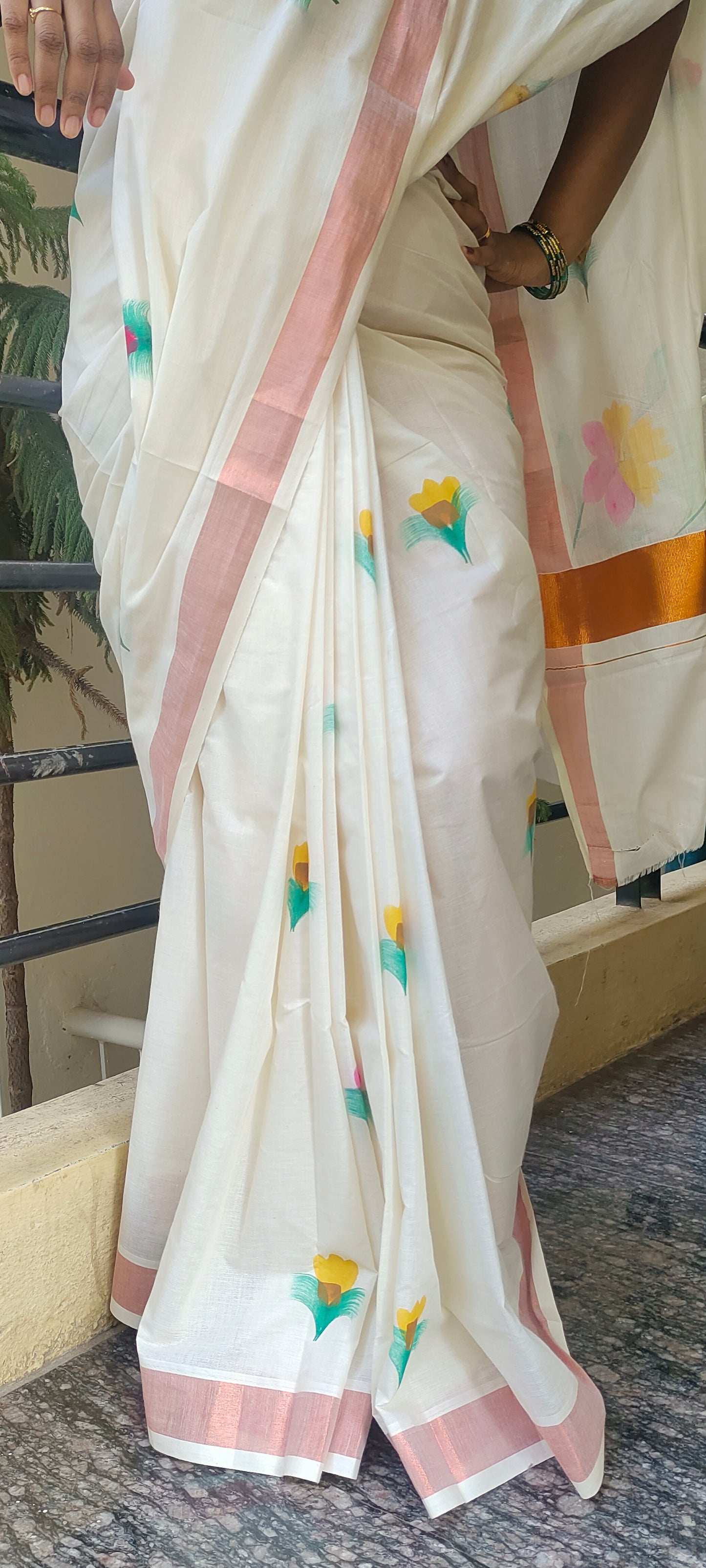 Mandhara floral printed set saree