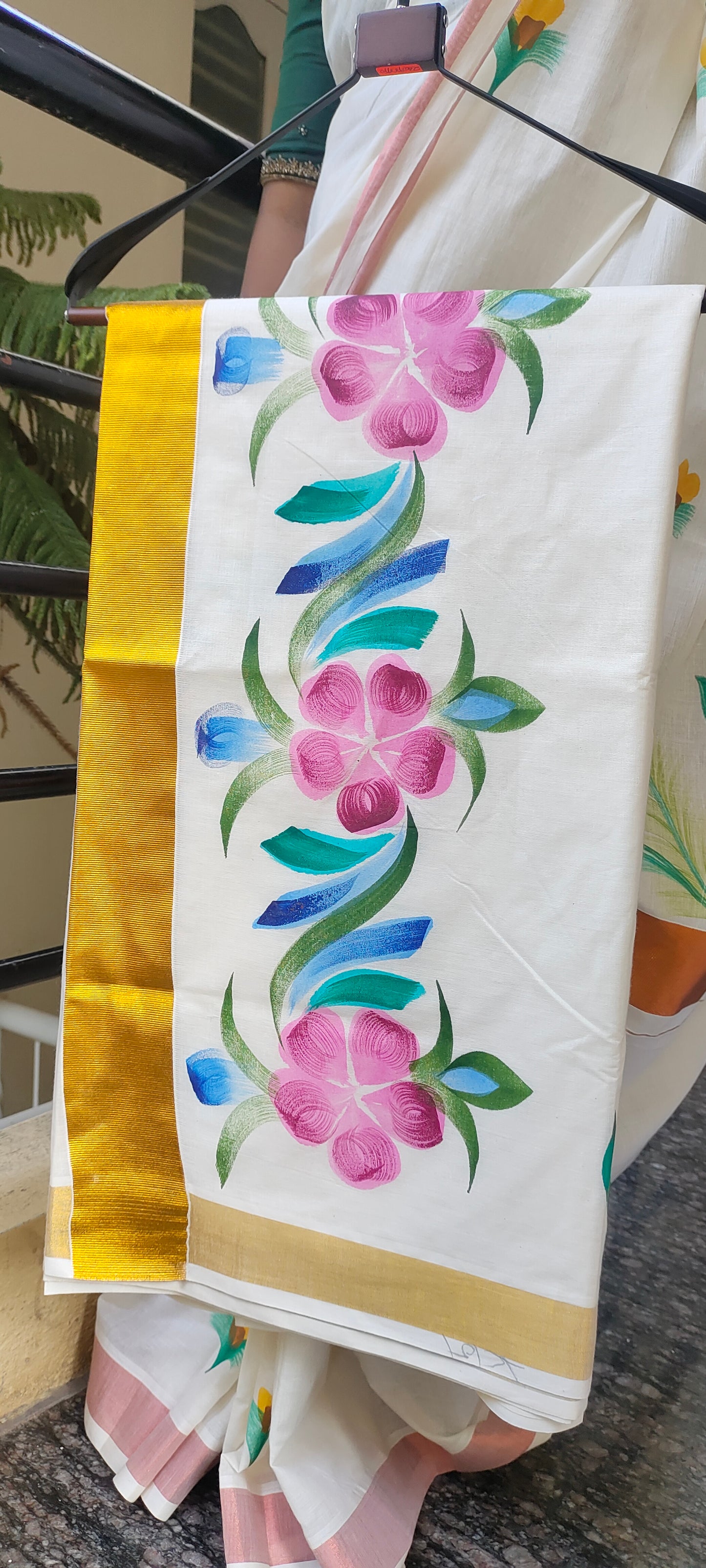 Aruna printed kerala Set Saree