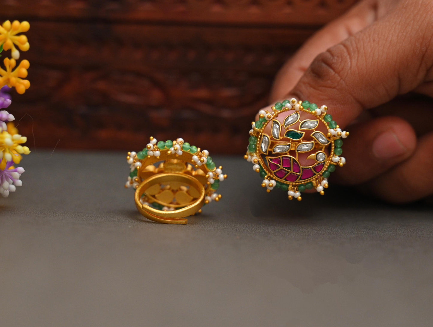 Jadau Kundan Ring