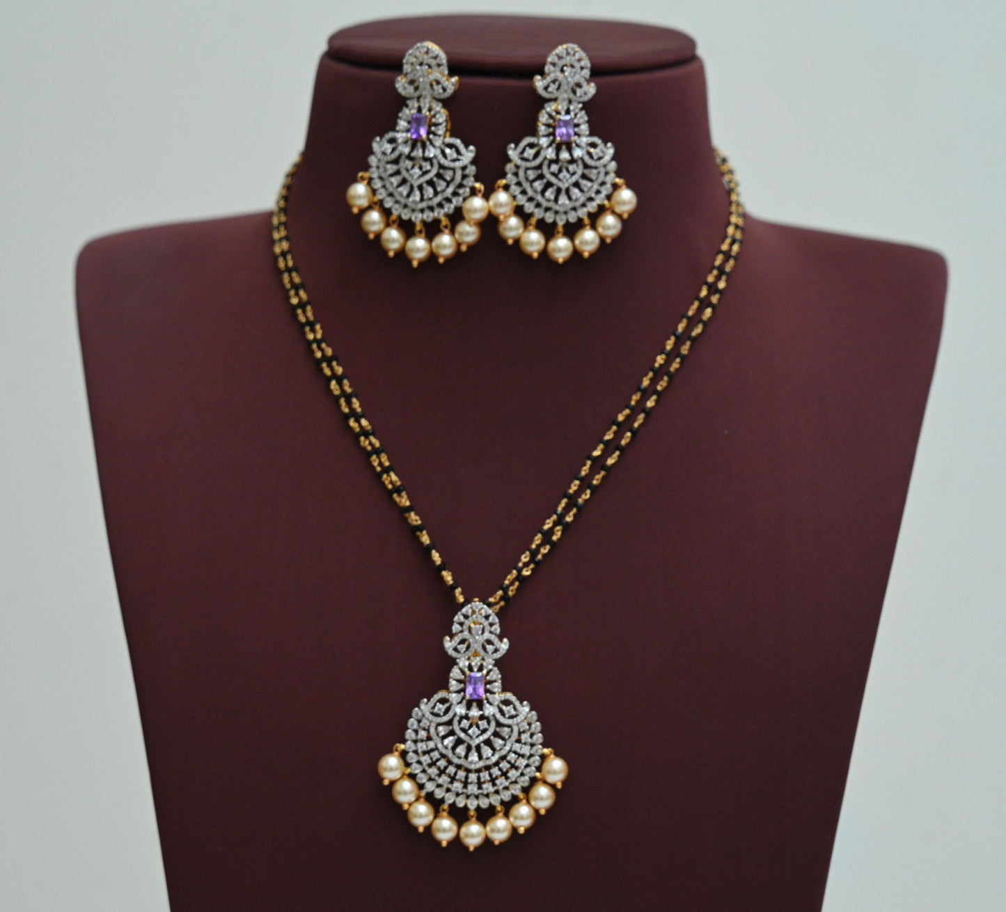 Diamond Replica Black Beads