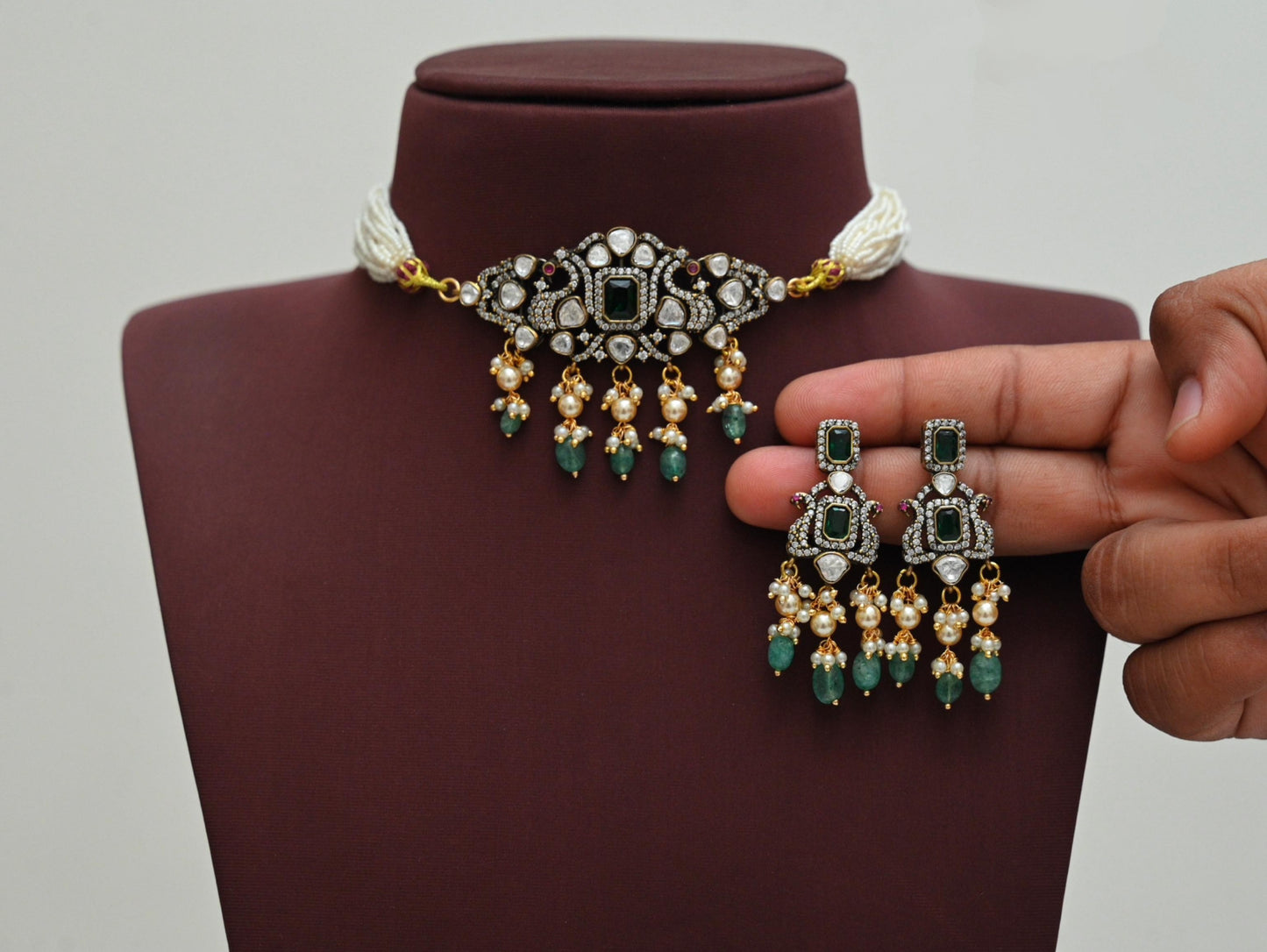 White Beads Choker