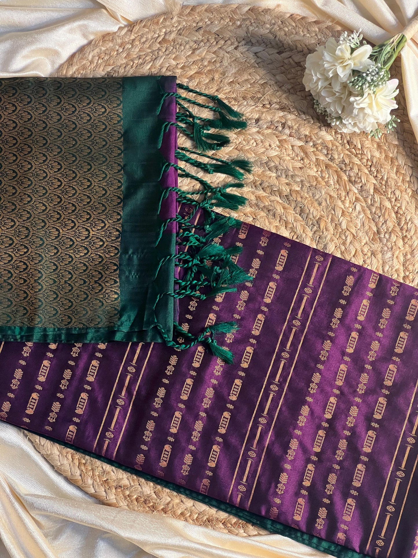 Soft silk saree golden zari - Vadamalli
