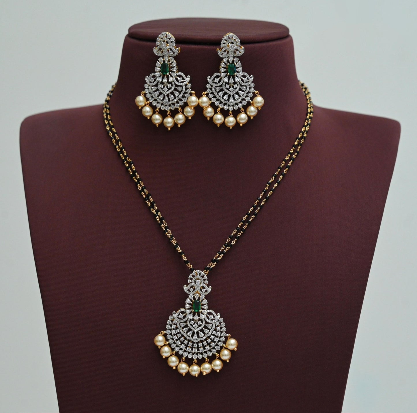 Diamond Replica Black Beads