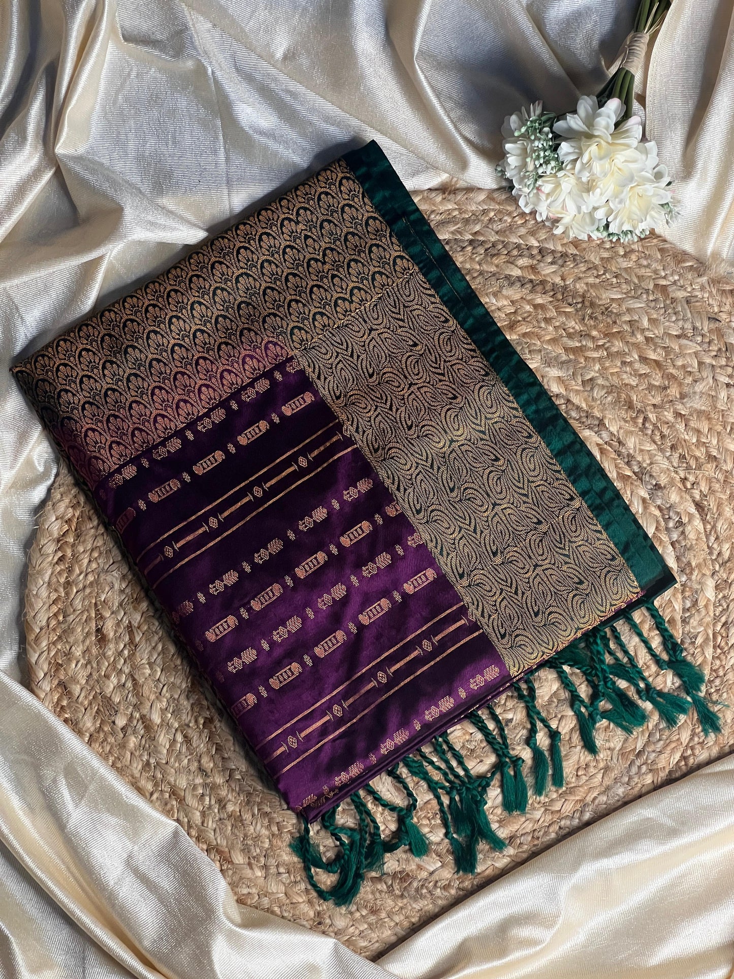 Soft silk saree golden zari - Vadamalli