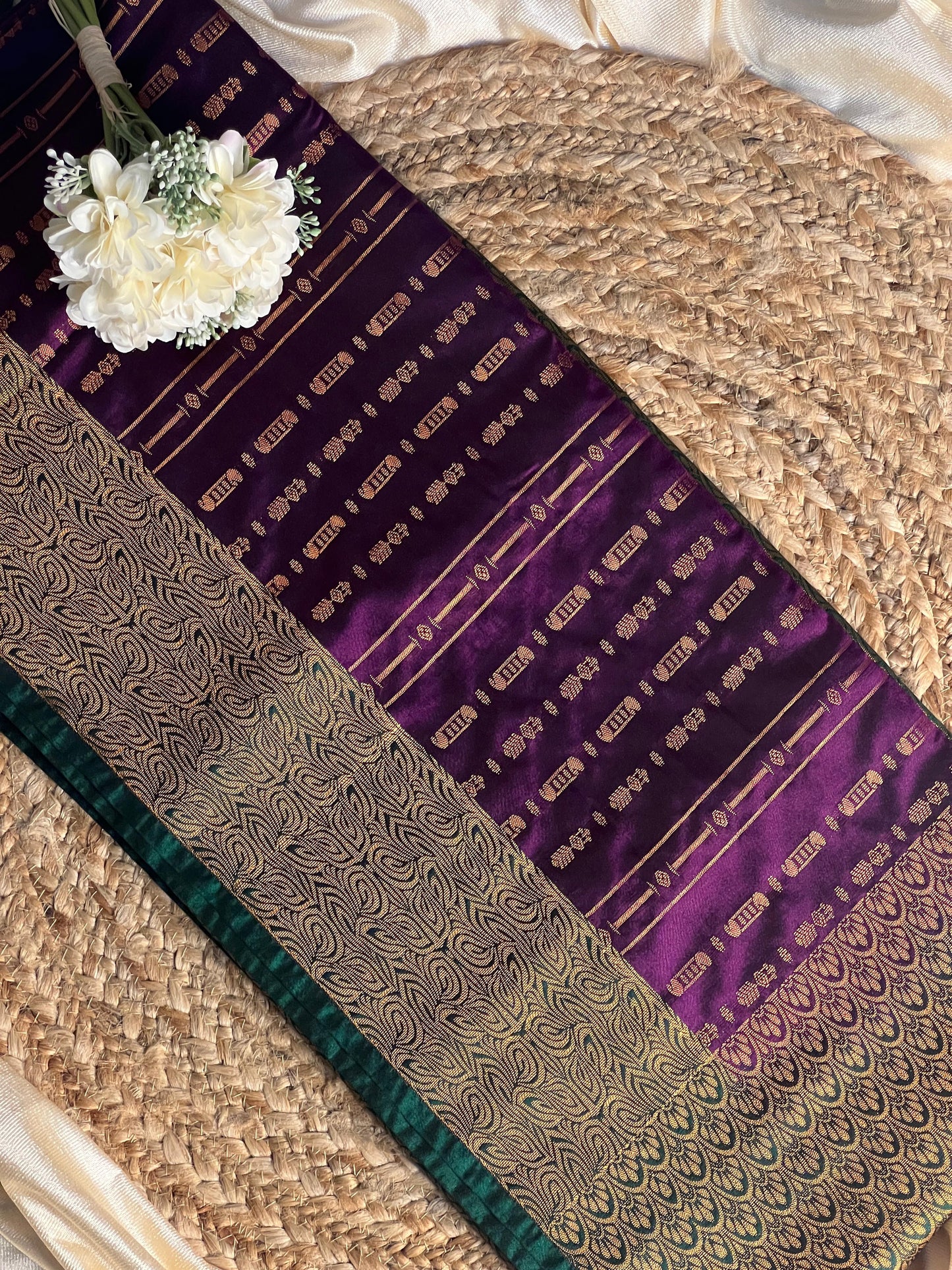 Soft silk saree golden zari - Vadamalli