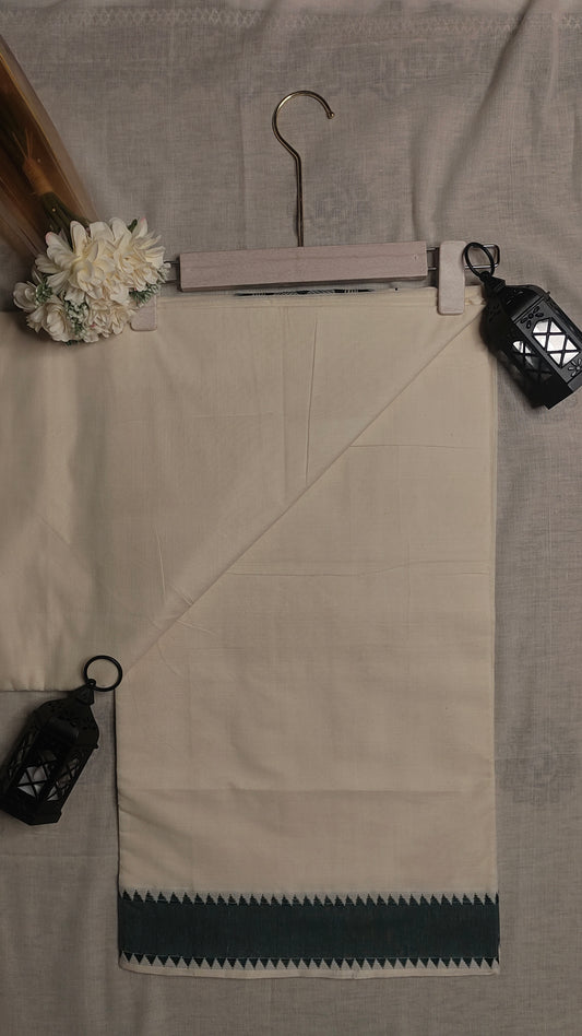 Floral green kara set saree