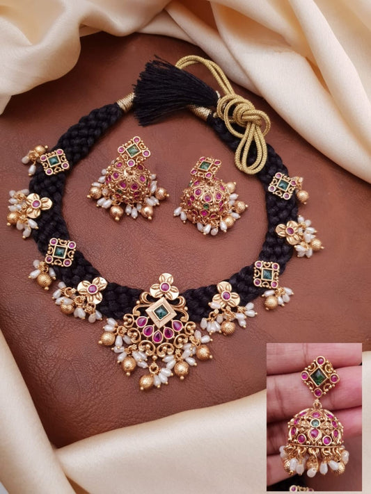 Black Thread Necklace