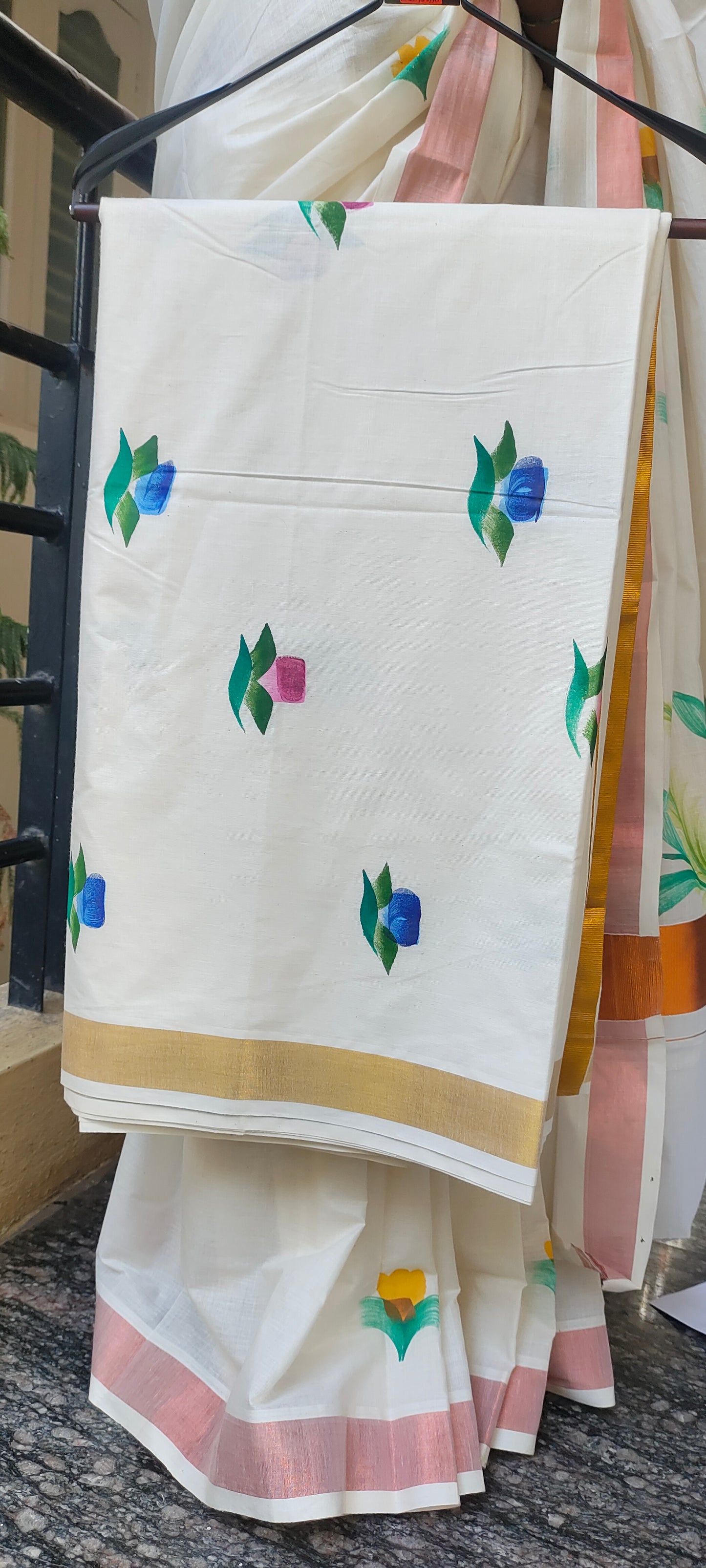 Aruna printed kerala Set Saree