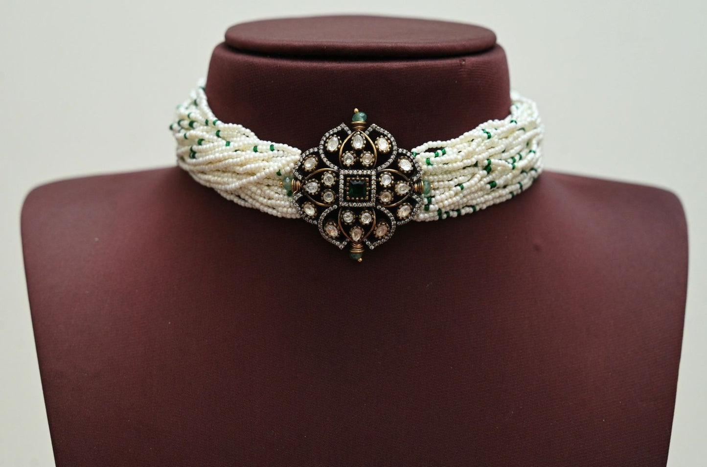White Beads Choker