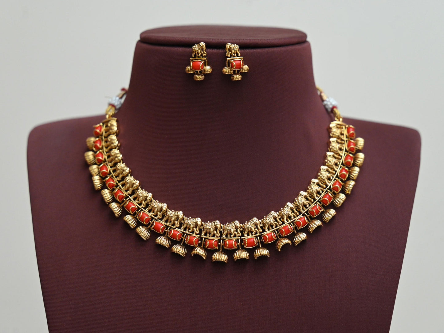 Elephant Design Antique Neckset