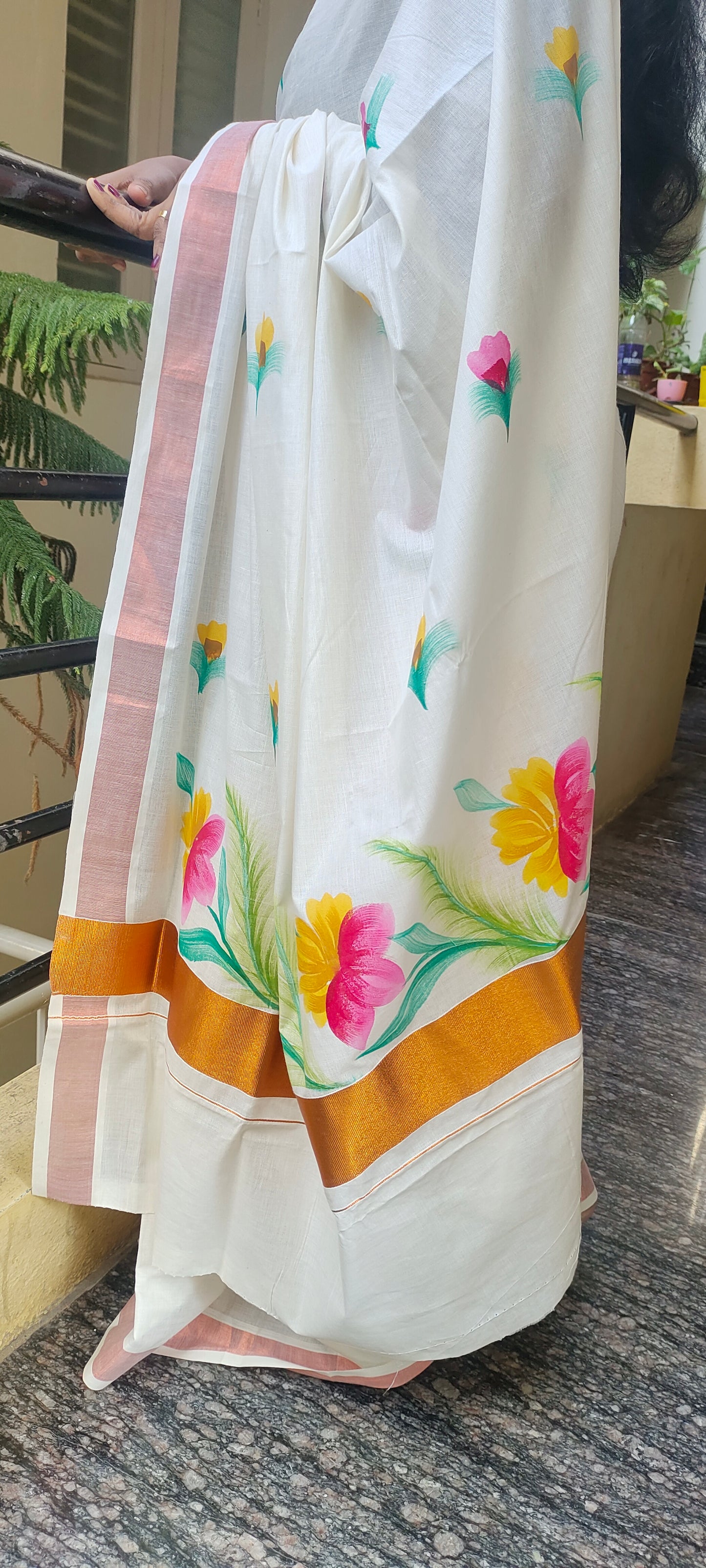 Mandhara floral printed set saree