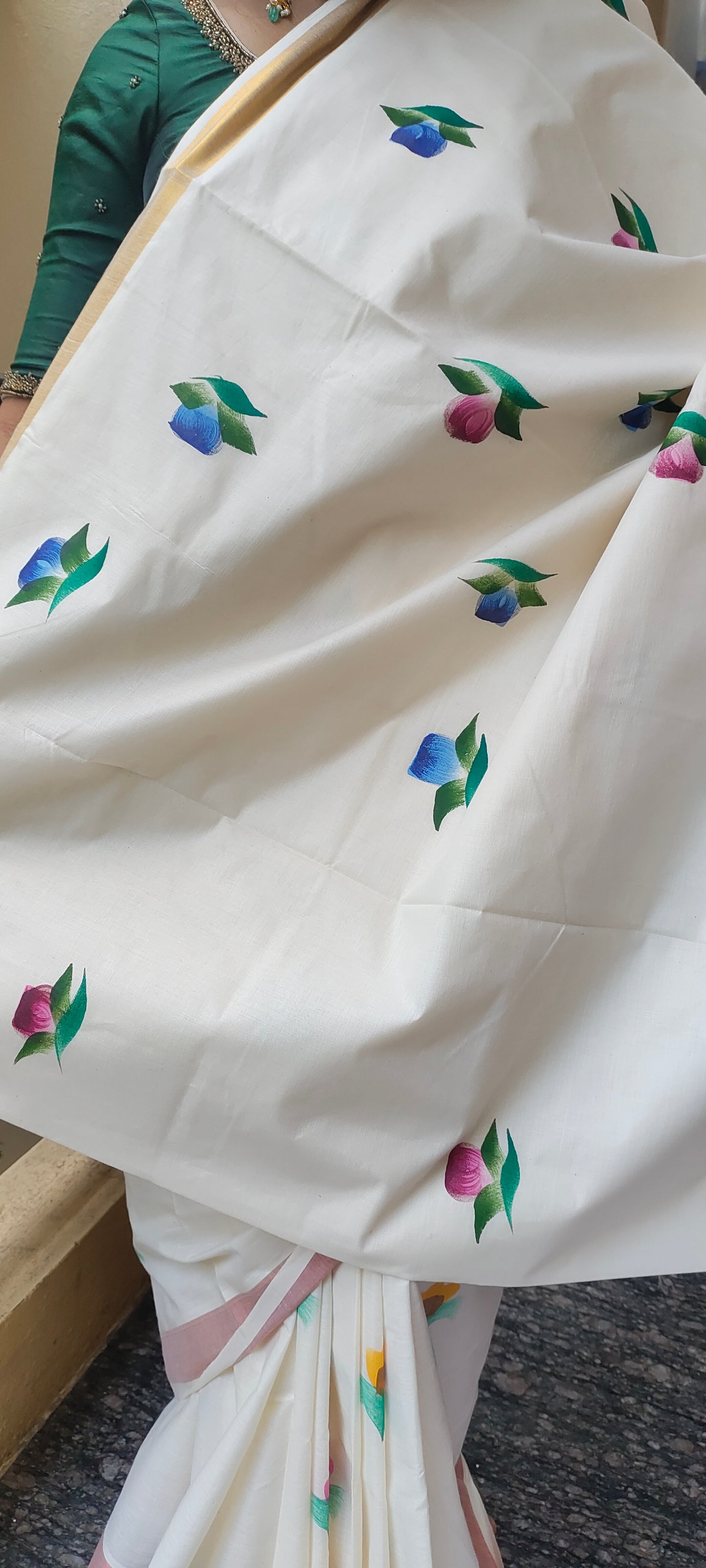 Aruna printed kerala Set Saree