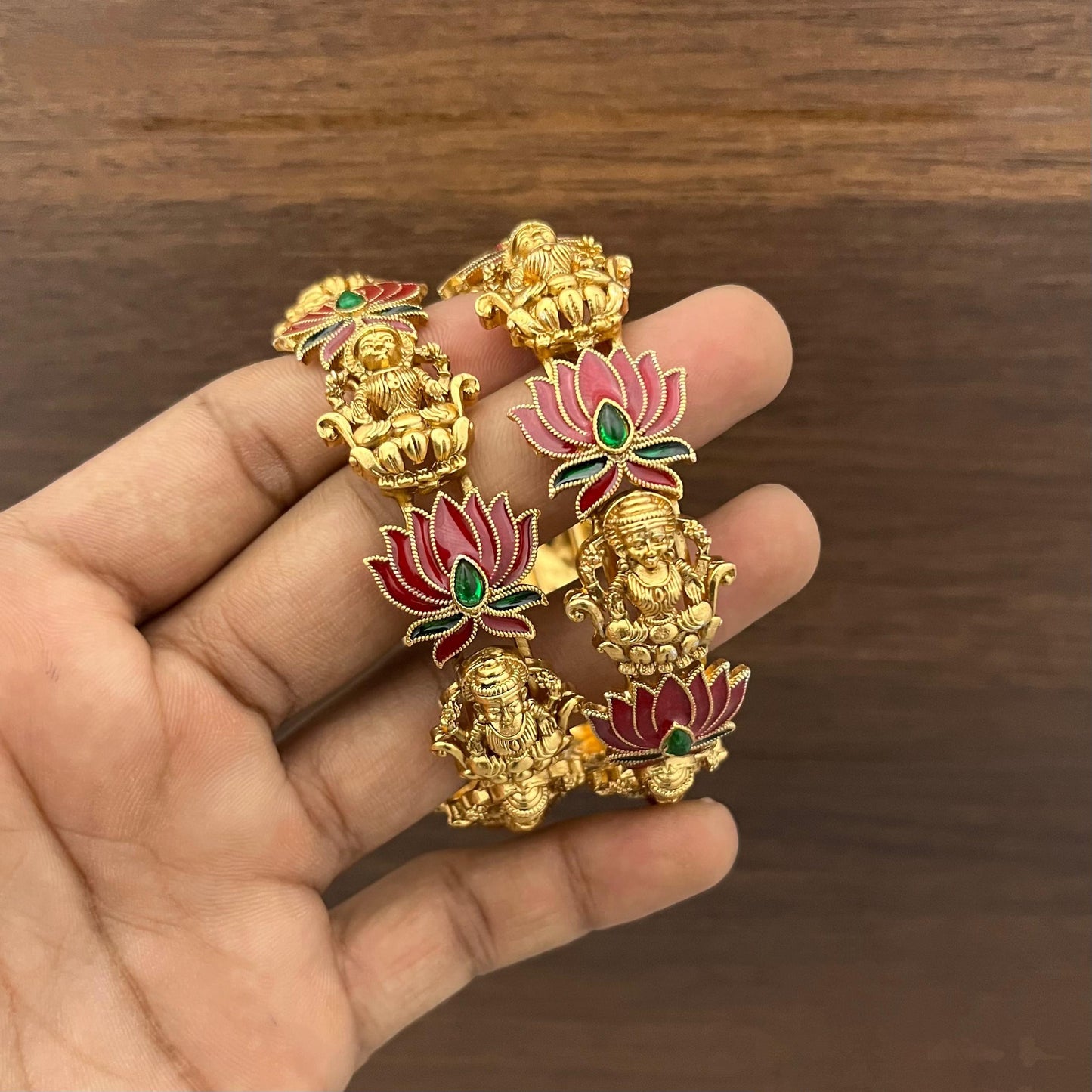 Lotus Bangle onam - bridal