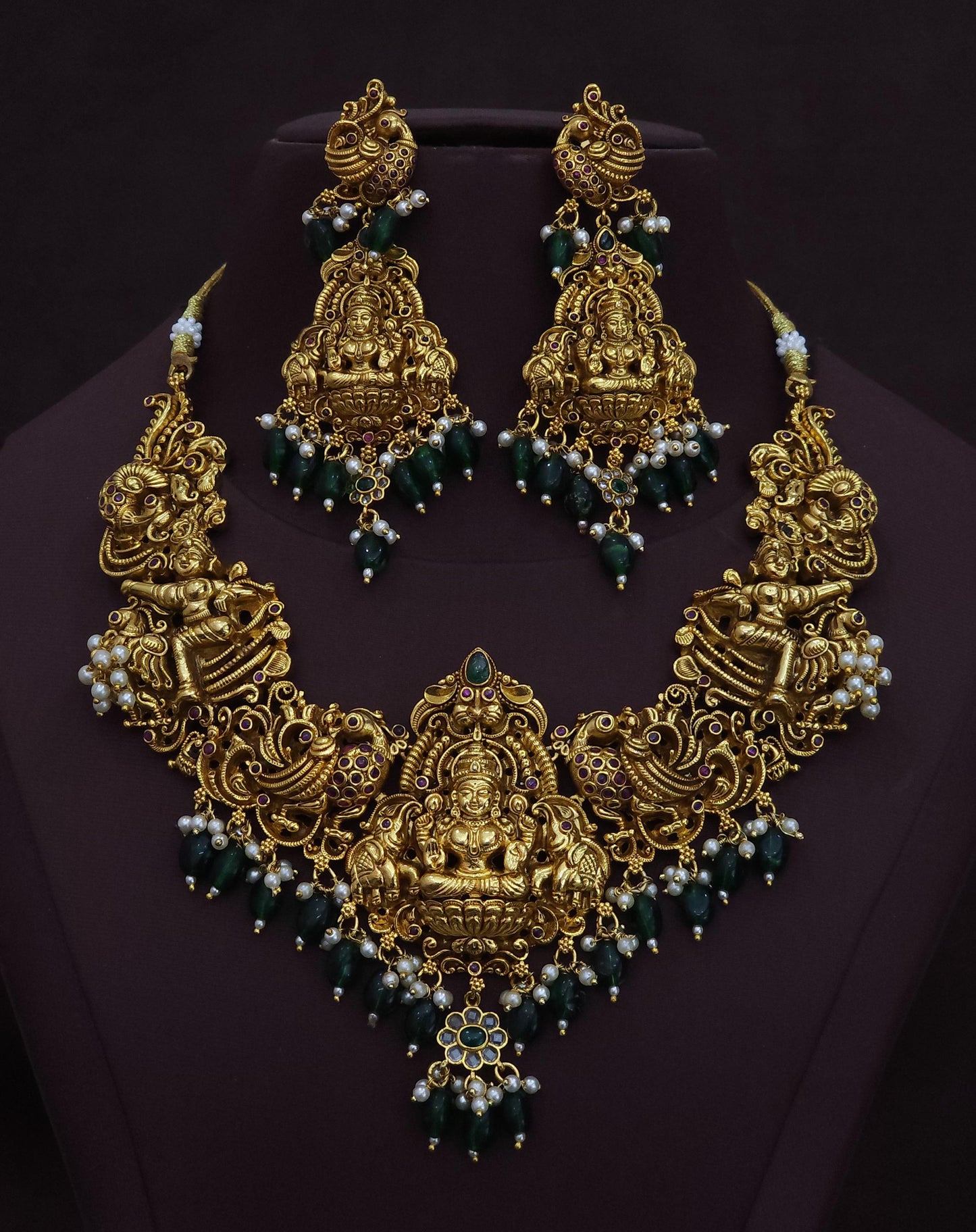Premium 3D Nakshi bridal necklace