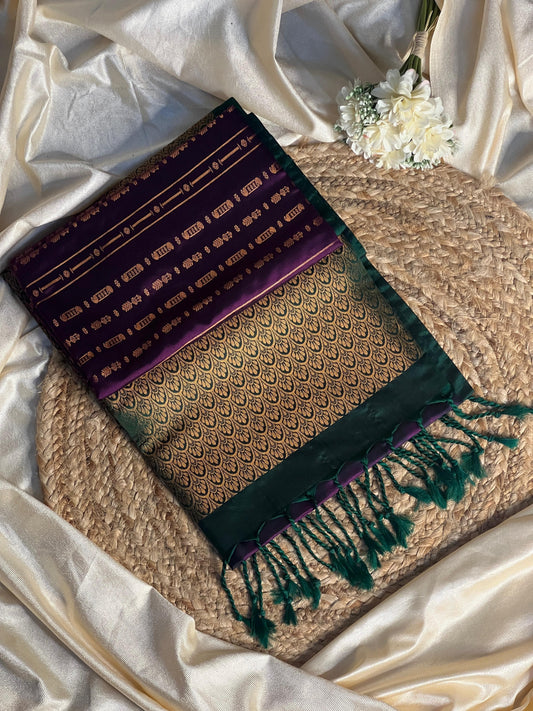 Soft silk saree golden zari - Vadamalli