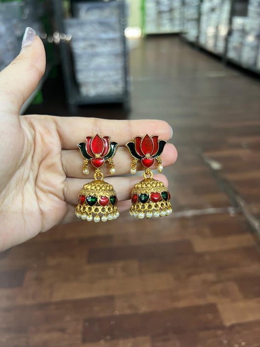 Lotus Jhumka