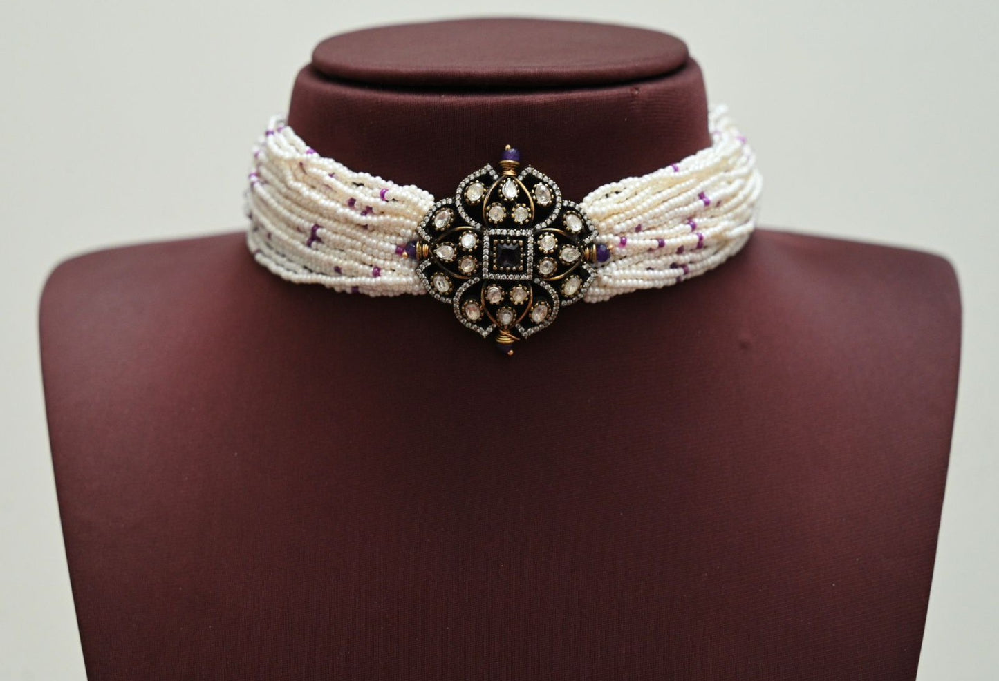 White Beads Choker
