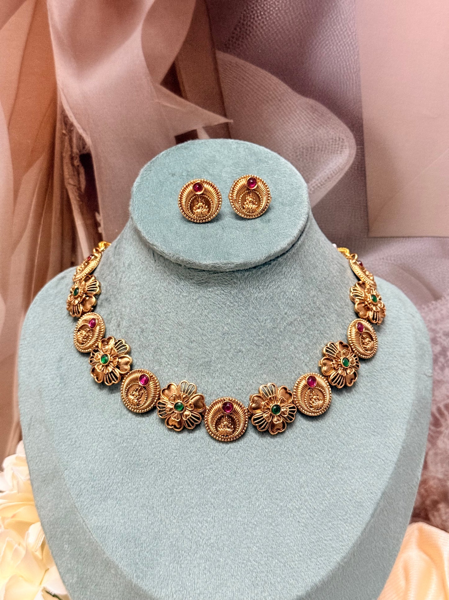Lakshmi Devi Flower Necklace