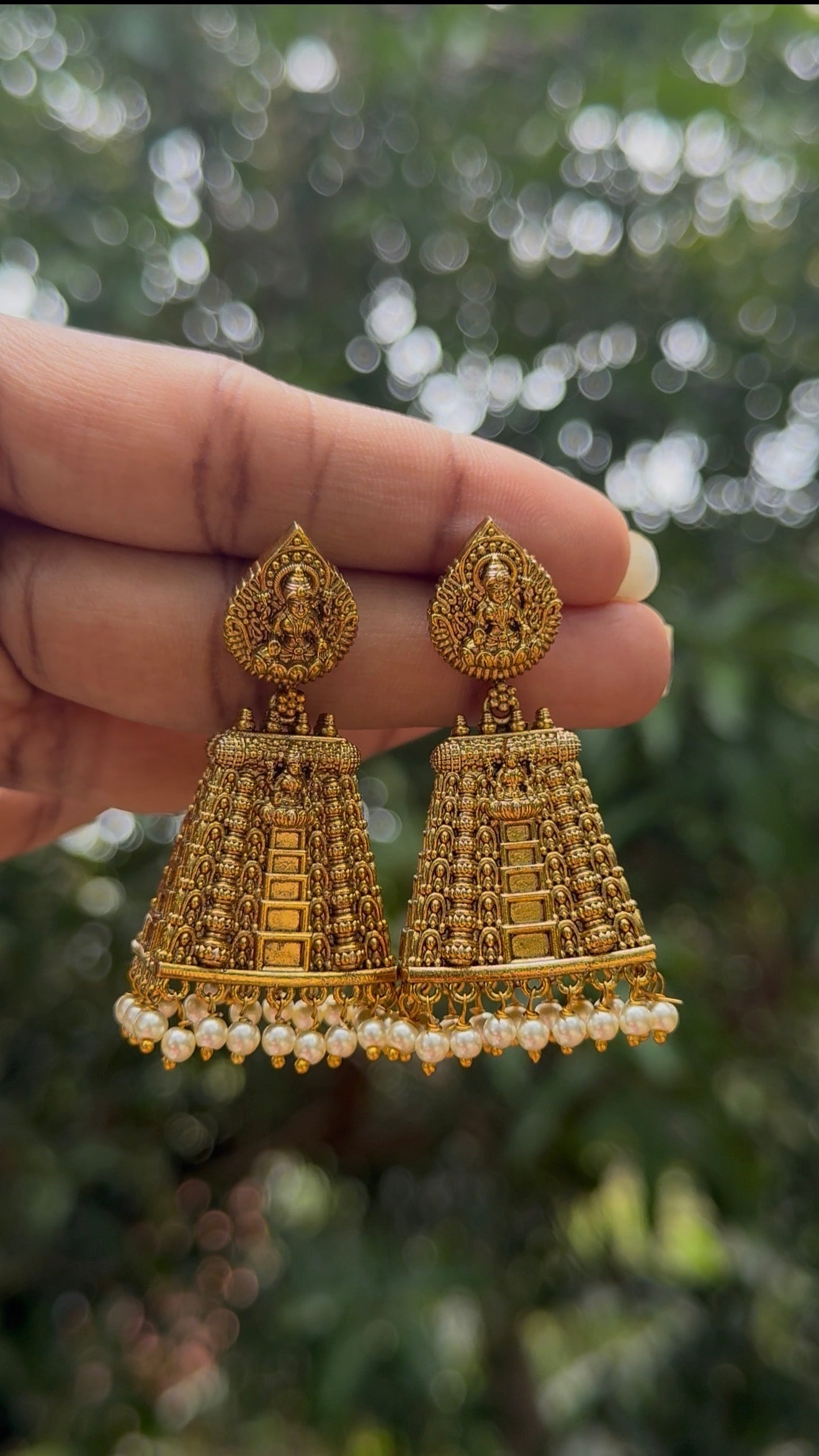 Gupura Jumkha premium quality with white pearl hangings