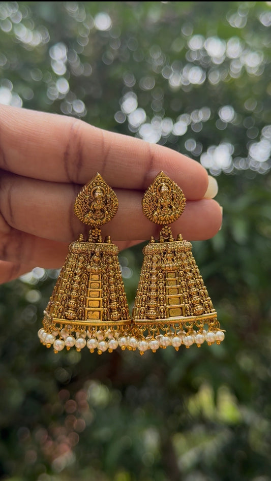 Gupura Jumkha premium quality with white pearl hangings
