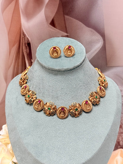 Lakshmi Devi Flower Necklace