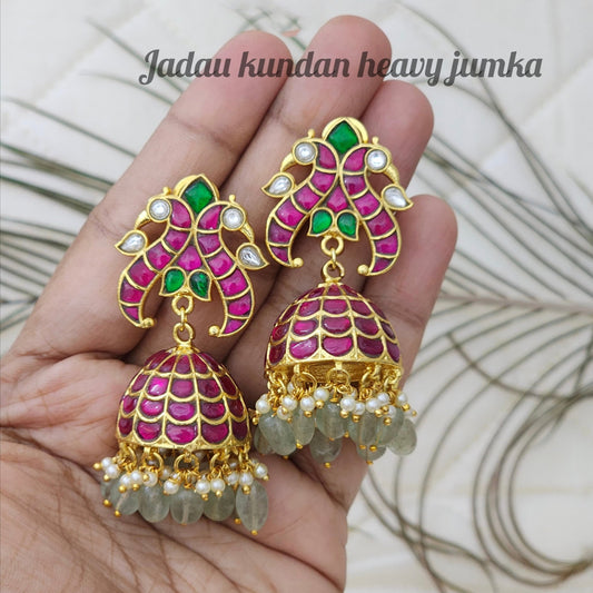 Jadayu Kundan Heavy Jumka