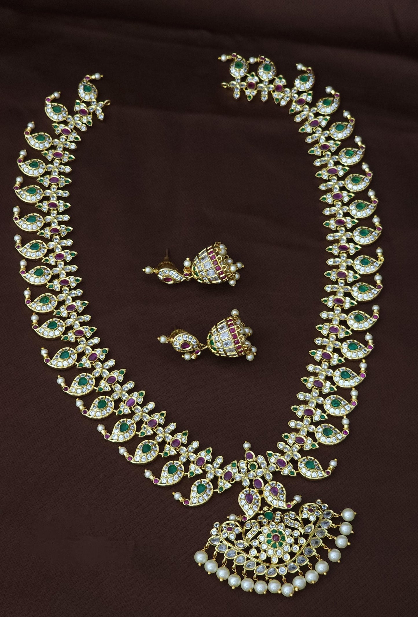 Premium Kempu Bridal Necklace TE1273