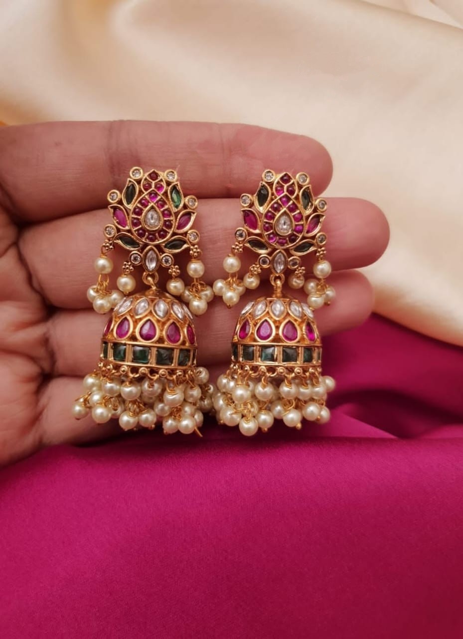 Premium Bridal Jadau Earring TE1234