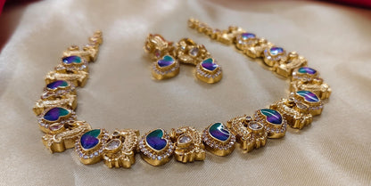 Peacock Diamond Necklace-TE1560