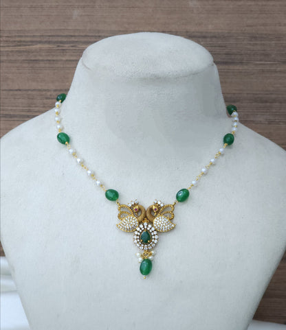 Peacock Pendant Necklace-TE1556