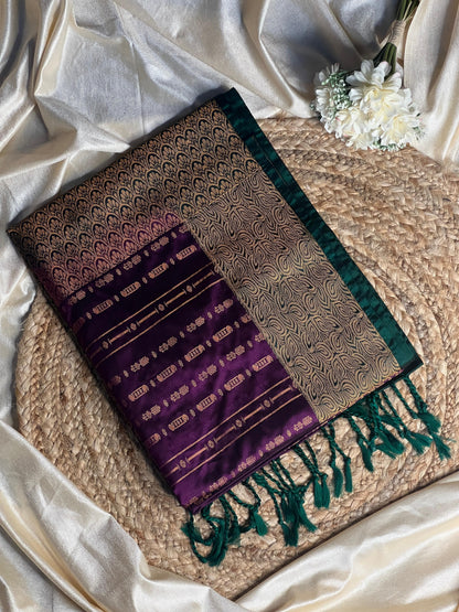 Soft silk saree golden zari -  Vadamalli