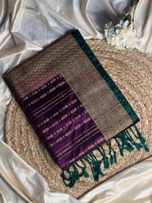 Soft silk saree golden zari -  Vadamalli
