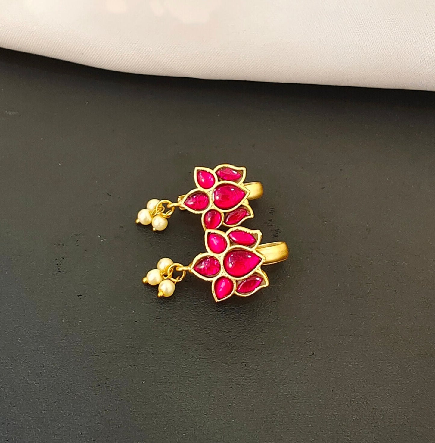 Lotus Jadau kundan Bugadi