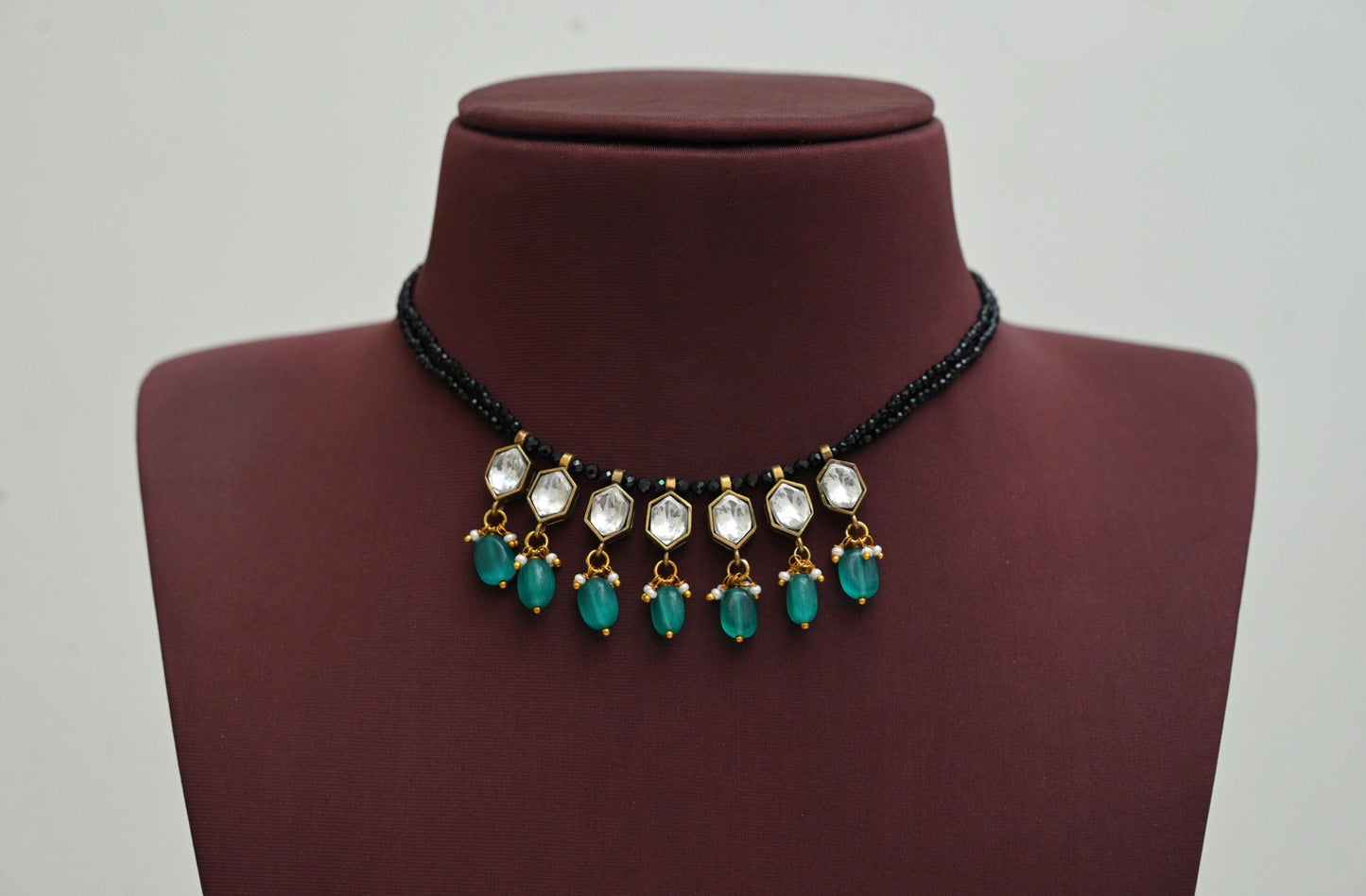 Black Beads Necklace