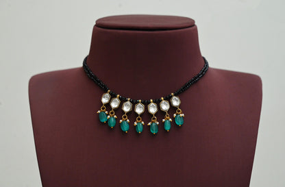 Black Beads Necklace