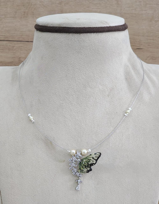 Butterfly AD stone invisible chain