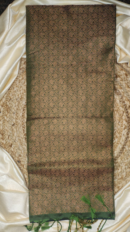Bottle Green SEMI SILK SAREE