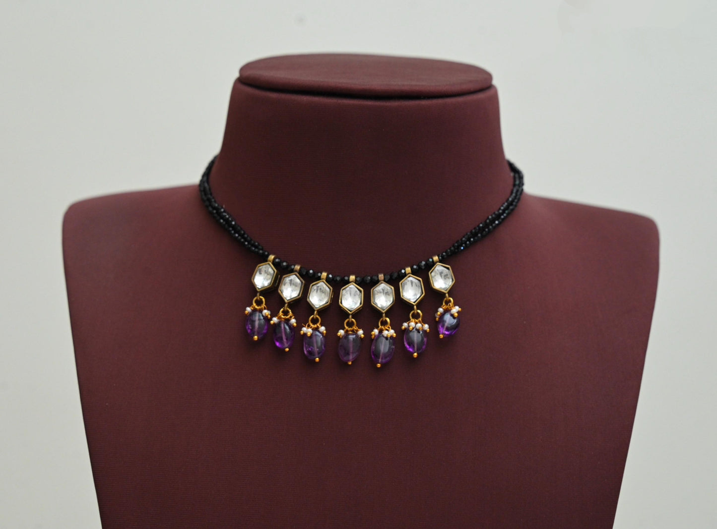 Black Beads Necklace