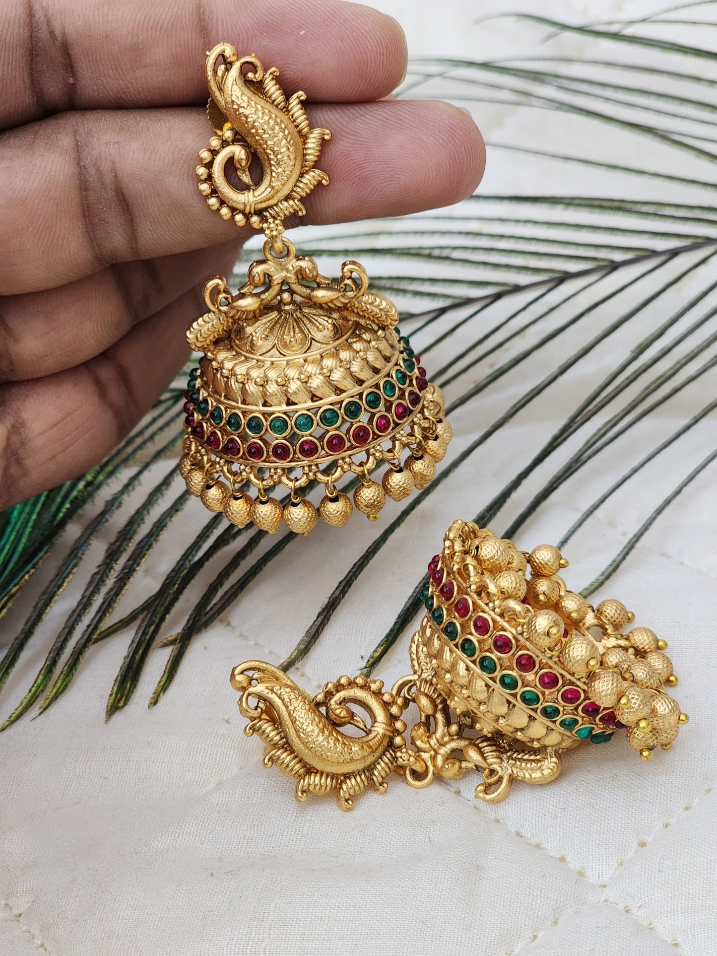 Peacock Bridal Jhumka