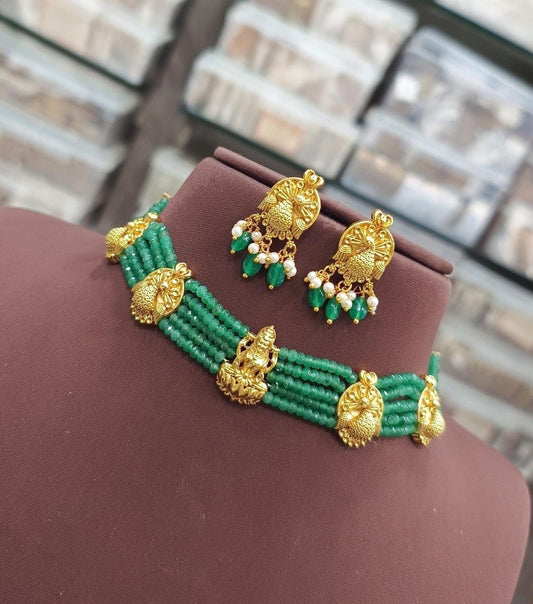 Green Beads Choker