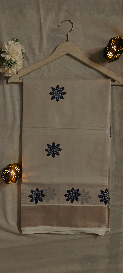 Neelima kerala Set Saree - Tissue saree