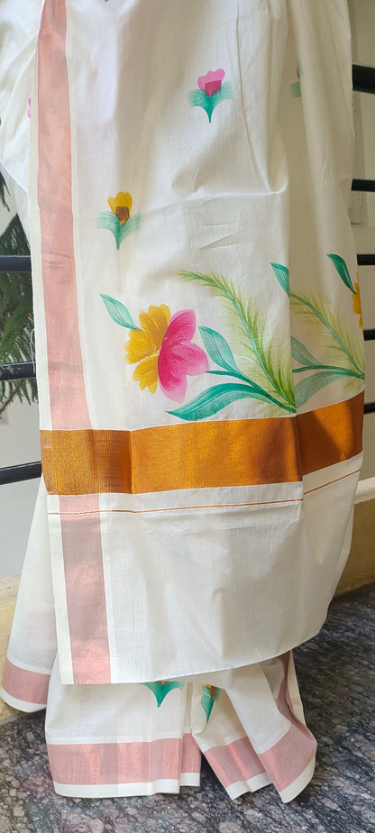 Mandhara floral printed set saree