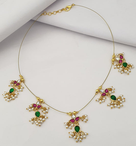 Invisible Jadau Kundan Necklace-TE1345
