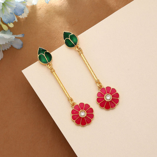 Meenakari statement earring