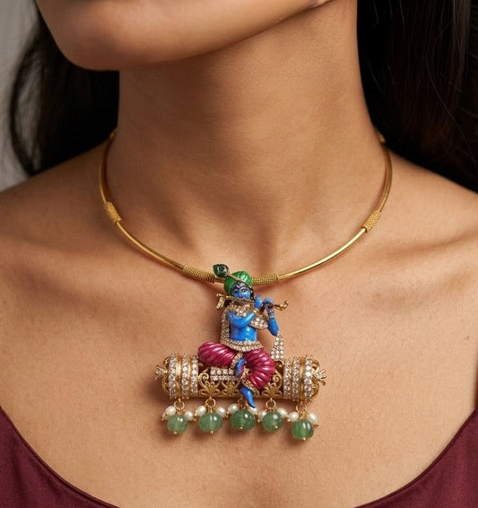 Neelavarnan - krishna pendant chocker