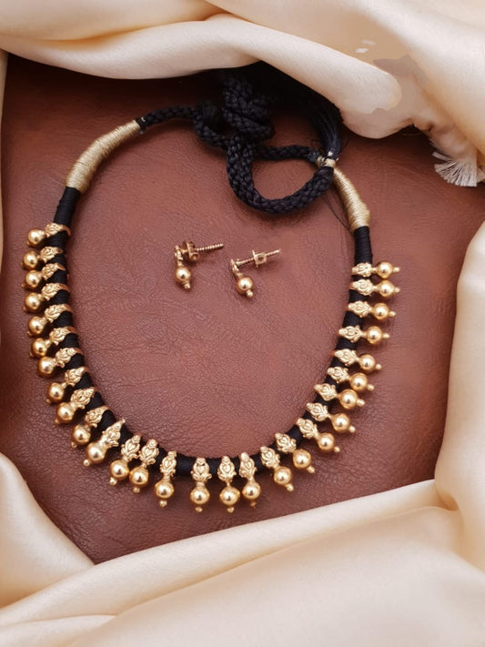 Black Thread Necklace
