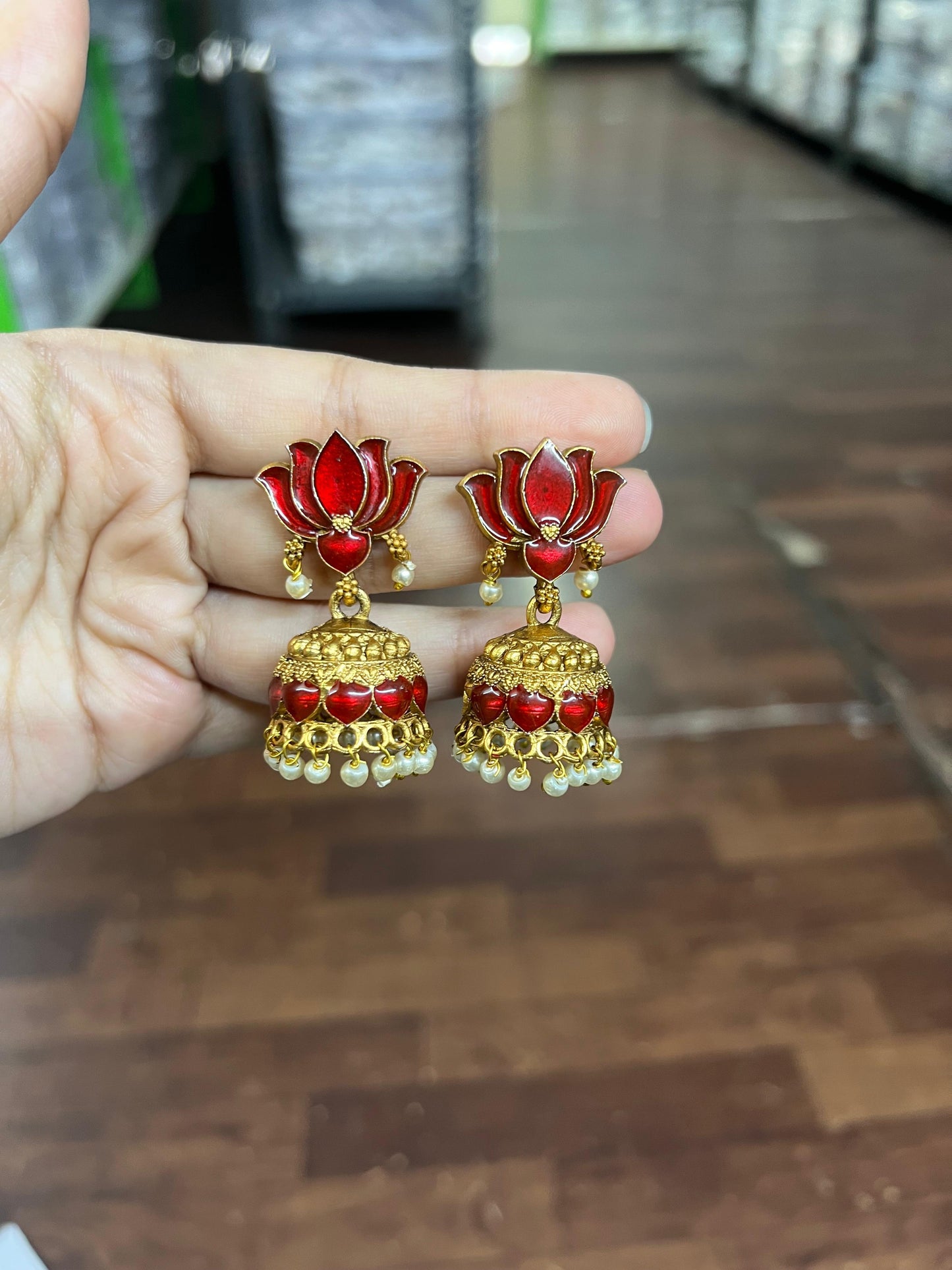 Lotus Jhumka
